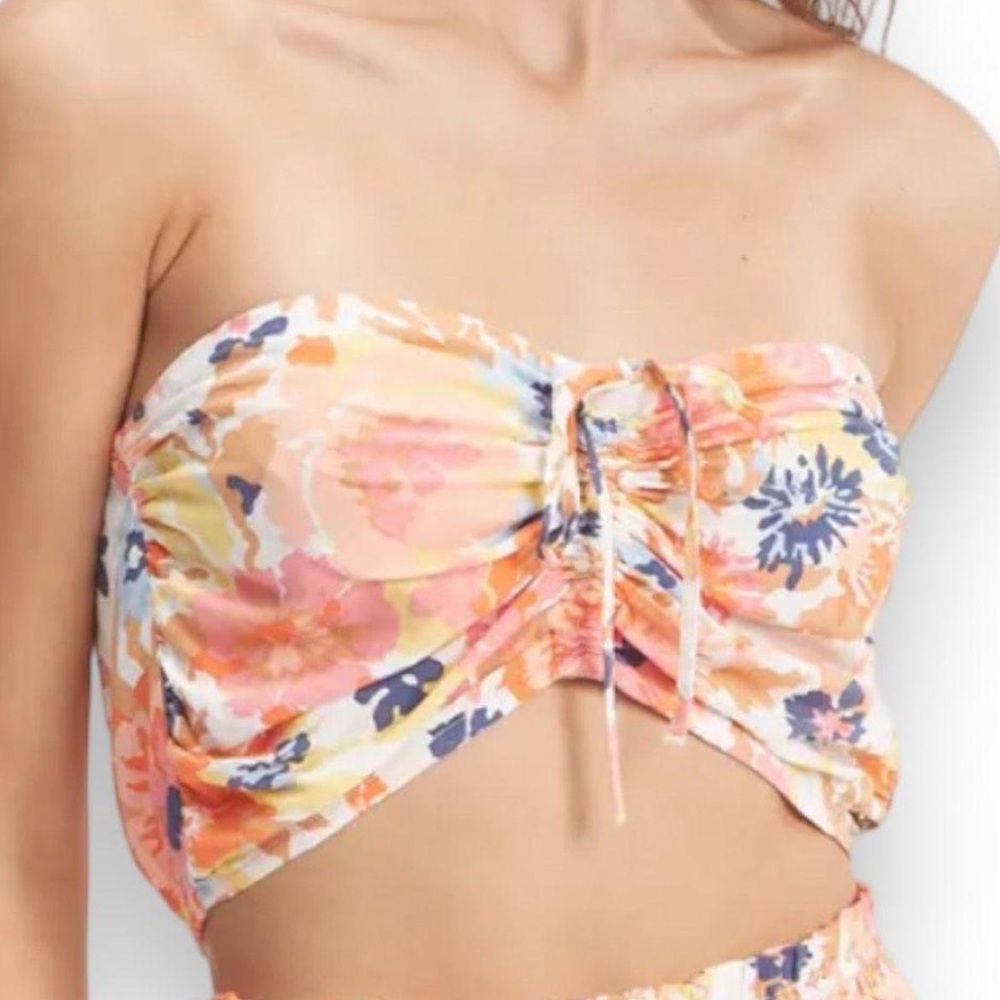 Roxy Island Hops Halter Tube Top Sz Medium